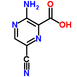 3-Amino-6-cyano-2-pyrazinecarboxylic acid Structure