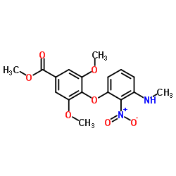 Methyl 3,5-dimethoxy-4-[3-(methylamino)-2-nitrophenoxy]benzoate结构式