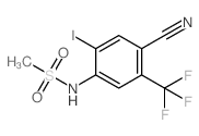 N-(4-氰基-2-碘-5-(三氟甲基)苯基)甲烷磺酰胺结构式