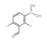 2,4-二氟-3-甲酰基苯基硼酸结构式