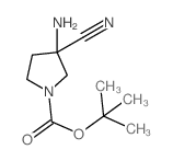 3-氨基-3-氰基吡咯烷-1-羧酸叔丁酯结构式