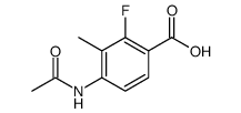 Benzoic acid, 4-(acetylamino)-2-fluoro-3-methyl Structure