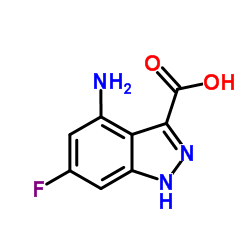 4-Amino-6-fluoro-1H-indazole-3-carboxylic acid Structure