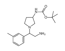 3-N-Boc-氨基-1-(2-氨基-1-间甲苯基-乙基)-吡咯烷结构式