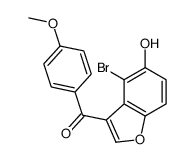 (4-bromo-5-hydroxy-1-benzofuran-3-yl)-(4-methoxyphenyl)methanone结构式