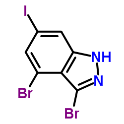 3,4-Dibromo-6-iodo-1H-indazole Structure