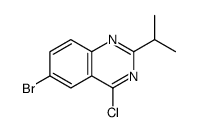 6-BROMO-4-CHLORO-2-ISOPROPYL-QUINAZOLINE Structure
