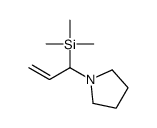 trimethyl(1-pyrrolidin-1-ylprop-2-enyl)silane结构式