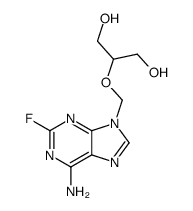2-[(6-amino-2-fluoropurin-9-yl)methoxy]propane-1,3-diol结构式