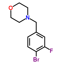 N-(4-溴-3-氟苄基)吗啉结构式