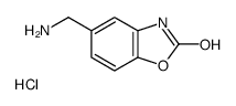 5-(Aminomethyl)-1,3-benzoxazol-2(3H)-one hydrochloride (1:1) Structure