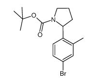 tert-butyl 2-(4-bromo-2-methylphenyl)pyrrolidine-1-carboxylate结构式