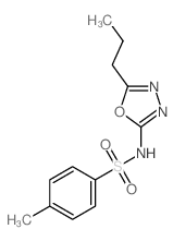 Benzenesulfonamide,4-methyl-N-(5-propyl-1,3,4-oxadiazol-2-yl)- Structure