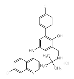 [1,1-Biphenyl]-2-ol, 4-chloro-5-[ (7-chloro- 4-quinolinyl)amino]-3-[[(1,1-dimethylethyl)amino]methyl]-, dihydrochloride Structure