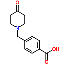 4-((4-羰基哌啶-1-基)甲基)苯甲酸结构式