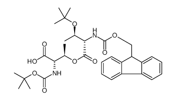 5,10-Dioxa-2,8-diazaundecanoic acid, 3-carboxy-7-[(1R)-1-(1,1-dimethylethoxy)ethyl]-11-(9H-fluoren-9-yl)-4-methyl-6,9-dioxo-, 1-(1,1-dimethylethyl) ester, (4R) Structure