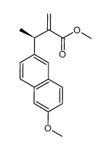 (R)-3-(6-methoxy-naphthalen-2-yl)-2-methylene-butyric acid methyl ester结构式