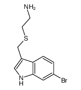 2-[(6-bromo-1H-indol-3-yl)methylsulfanyl]ethanamine结构式