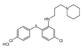 5-chloro-2-(4-chlorophenyl)sulfanyl-N-(3-piperidin-1-ylpropyl)aniline,hydrochloride Structure
