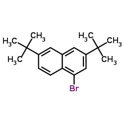 1-Bromo-3,6-bis(2-methyl-2-propanyl)naphthalene Structure