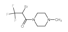 2-溴-3,3,3-三氟-1-(4-甲基哌嗪-1-基)丙烷-1-酮结构式