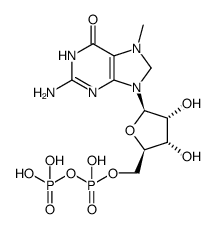 7-Methylguanosine 5'-diphosphate sodium结构式