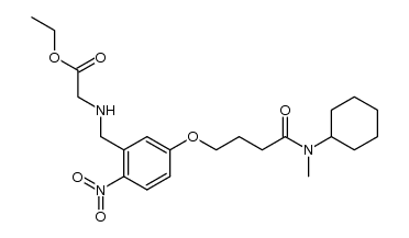 ethyl 2-((5-(4-(cyclohexyl(methyl)amino)-4-oxobutoxy)-2-nitrobenzyl)amino)acetate结构式