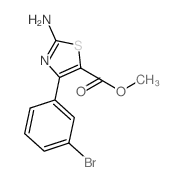 2-氨基-4-(3-溴苯基)噻唑-5-羧酸甲酯结构式