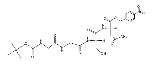 tert.-butyloxycarbonylglycyl-glycyl-seryl-asparagine 4-nitrobenzyl ester Structure