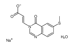 sodium,(E)-3-(6-methylsulfanyl-4-oxoquinazolin-3-yl)prop-2-enoate,hydrate结构式