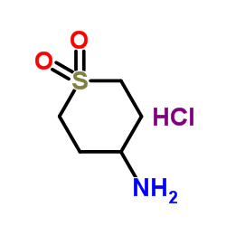 4-氨基四氢-2H-噻喃 1,1-二氧化物盐酸盐结构式