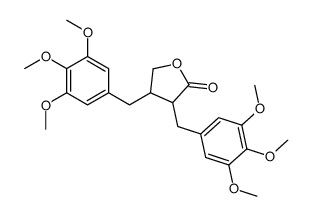 3,4-bis[(3,4,5-trimethoxyphenyl)methyl]oxolan-2-one结构式