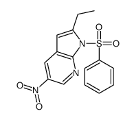 2-Ethyl-5-nitro-1-(phenylsulfonyl)-1H-pyrrolo[2,3-b]pyridine结构式