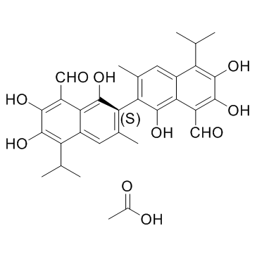 (S)-棉酚乙酸结构式