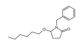 1-benzyl-2-oxo-5-n-hexyloxy pyrrolidine结构式