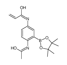 2-乙酰氨基-5-丙烯酰胺苯硼酸频那醇酯结构式
