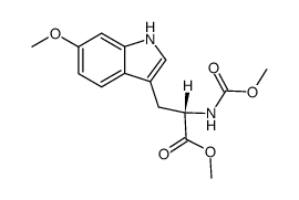 Nb-methoxycarbonyl-6-methoxy-L-tryptophan methyl ester Structure