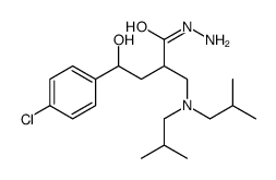 2-[[bis(2-methylpropyl)amino]methyl]-4-(4-chlorophenyl)-4-hydroxybutanehydrazide结构式