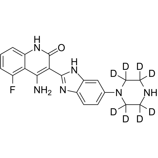 N-Desmethyl Dovitinib-d8 Structure