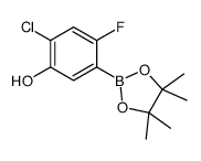 2-chloro-4-fluoro-5-(4,4,5,5-tetramethyl-1,3,2-dioxaborolan-2-yl)phenol Structure