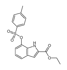 Ethyl 7-tosyloxyindole-2-carboxylate结构式