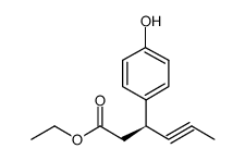 (S)-3-(4-羟基苯基)己-4-炔酸乙酯结构式