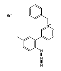 3-(2-azido-5-methylphenyl)-1-benzylpyridin-1-ium bromide结构式