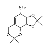 DL-4,7:5,6-di-O-isopropylidene-(1,4,6/5)-4,5,6-trihydroxy-3-hydroxymethyl-2-cyclohexenylamine Structure