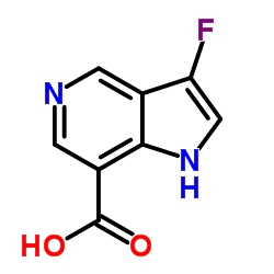 3-Fluoro-1H-pyrrolo[3,2-c]pyridine-7-carboxylic acid结构式