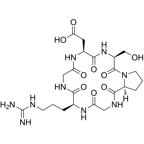 Cyclo(-Gly-Arg-Gly-Asp-Ser-Pro) trifluoroacetate salt Structure
