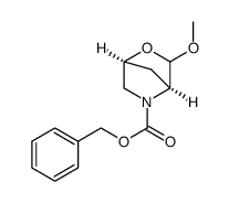 (1S,4S)-N-Cbz-6-(R/S)-methoxy-5-oxa-2-aza-bicyclo[2.2.1]heptane结构式