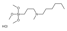N-methyl-N-(3-trimethoxysilylpropyl)hexan-1-amine,hydrochloride Structure