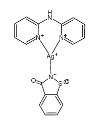 [Ag(saccharinate)(2,2'-dipyridylamine)] Structure