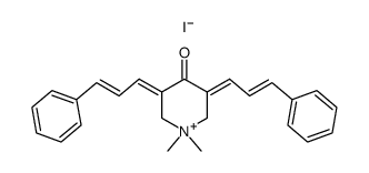 1,1-Dimethyl-4-oxo-3,5-bis(3-phenyl-2-propenylidene)piperidinium iodid e Structure